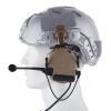 Tactical Headset (1C/2C)with Helmet Rail Adapter & MicrophoneNoise Reduction Electronic Sound Pickup Headphones Ear Muffs (DE) view 1