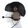 Tactical Headset (1C/2C)with Helmet Rail Adapter & MicrophoneNoise Reduction Electronic Sound Pickup Headphones Ear Muffs (DE) view 3