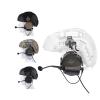 Tactical Headset (1C/2C)with Helmet Rail Adapter & MicrophoneNoise Reduction Electronic Sound Pickup Headphones Ear Muffs (DE) view 4