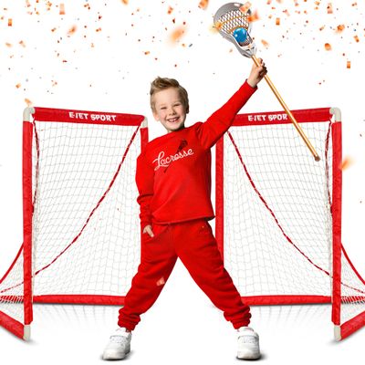 Lacrosse Goals for Youth & Kids Children Teens Backyard Training, Practice & Exercise, Set of 2