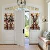 Historical African Women French Sidelight Front Door Curtain For Door Window,Short Small Side Door Drape Rod Pocket Drapery,American Indian Southwest Traditional 1 Panel with Tieback,54"x 40" view 3