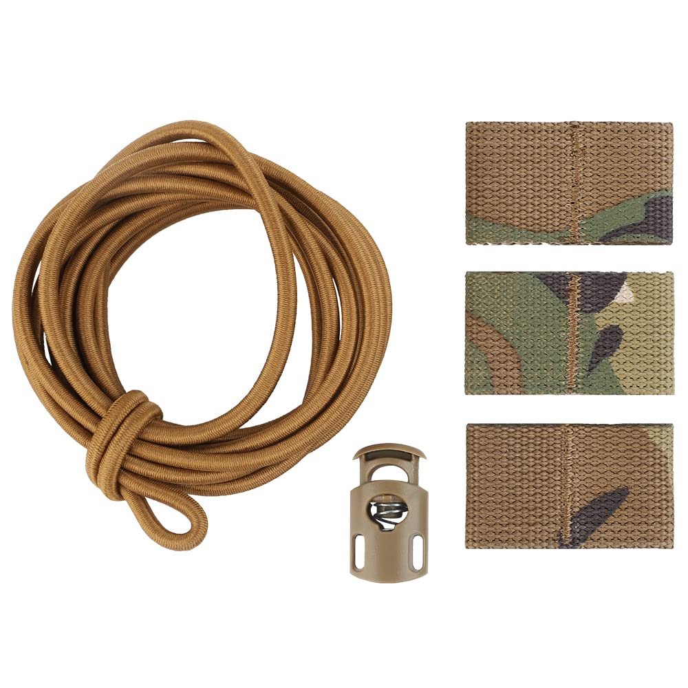 National Flag Bungee Strap Elastic Shock Cord Kits Tactical Molle Webbing Loop Rope Lock Tool Storage Accessories
