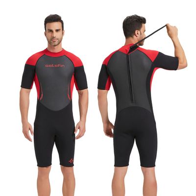 GoldFin Mens Wetsuit, 3mm Shorty Back Zip Wetsuits for Men