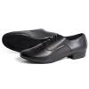 Asyusyu PU Leather Latin Shoes for Man,Comfortable Footwear,Breathable Lining for Dance Practice and Performances.US6,Matte Black view 3