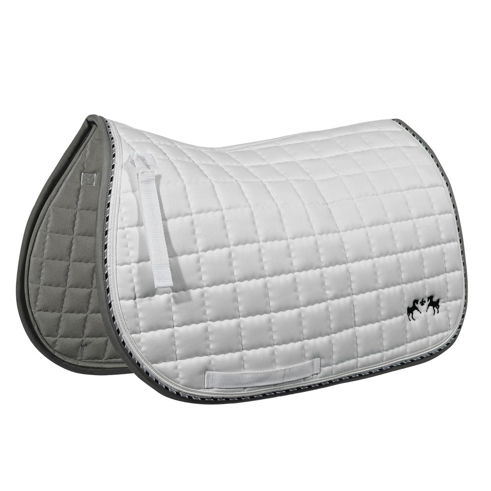 Equine Couture Coolmax Plush Saddle Pad - White/Black