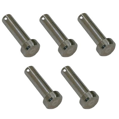 Stainless Steel Marine 1/4" Clevis Pin Round Fastener Pin Yacht Sailing 5 Pcs