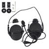 Aimsniper Tactical HeadsetWith Helmet Rail Adapter & MicrophoneNoise Reduction Electronic Sound Pickup Headphones Ear Muffs (BK) view 1