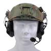 Aimsniper Tactical HeadsetWith Helmet Rail Adapter & MicrophoneNoise Reduction Electronic Sound Pickup Headphones Ear Muffs (BK) view 4