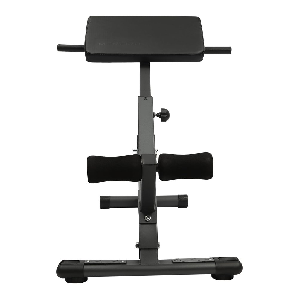RIAHNEAH 5 Level Hyperextension Roman Chair, Back Extension Machine Adjustable Height Glute, Hamstring, and Ab Workouts Sit Up Gym Bench Hyperextension Bench for Home, Black
