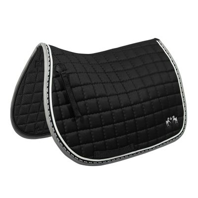 Equine Couture Coolmax Plush Saddle Pad - Black/White