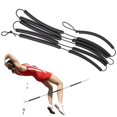 Qivine High Jump Training Equipment, 8FT Long Pole Vault Elastic Bungee Cord, High Jump Bungee Elastic Crossbar with Portable for Beginners Athletes Practice in Track Field Stadiums