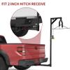YITAMOTOR 2" Trailer Hitch Mounted Deer Hoist, Adjustable Deer Lift Truck Hitch Game Hunting Hoist with 360 Degree Winch Lift and Gambrel Set,500lbs,Black view 2