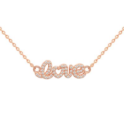 vzfit Rose Gold Letter Pendant Love Love Necklace