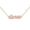 vzfit Rose Gold Letter Pendant Love Love Necklace view 1