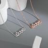 vzfit Rose Gold Letter Pendant Love Love Necklace view 2