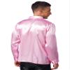 Zaldita Men's Shiny Sequins 70s Disco Shirts Club Dancewear Sparkly Tops Halloween Christmas Outfits Pink Medium view 4