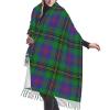 LMNSWDA Scottish Clan Wood Blue Green Tartan Plaid Women's Fashion Cashmere Feel with Tassel Large scarf warm party shawl Wraps view 1