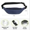 Fanny Pack,Navy Blue Waist Packs with Adjustable Belt,Casual Bag Bum Bags for Travel Sports Running 14"x5" view 2