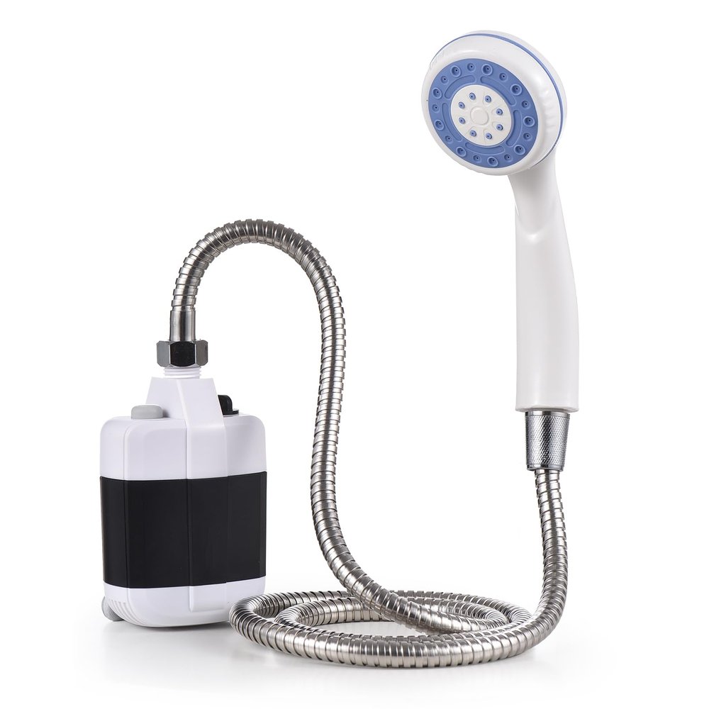 RUSUO Shower Head,Portable Camping Shower Outdoor USB Rechargeable Electric Shower Pump for Camping Car Washing Gardening Pet Cleaning