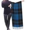 LMNSWDA Scottish Clan Ramsay Ramsey Blue Hunting Tartan Women's Fashion Cashmere Feel with Tassel Large scarf warm party shawl Wraps view 2