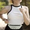 Fanny Pack,Checkerboard Sage Green Checkered Spring Waist Packs with Adjustable Belt,Casual Bag Bum Bags for Travel Sports Running 14"x5" view 3