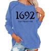 1692 They Missed One Sweatshirt Shirt 1692 They Missed One Shirt Long Sleeve Halloween Crewneck Sweatshirt 1692 They Missed One Shirt Vintage Funny 1692 They Missed One Womens Blue view 1