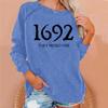 1692 They Missed One Sweatshirt Shirt 1692 They Missed One Shirt Long Sleeve Halloween Crewneck Sweatshirt 1692 They Missed One Shirt Vintage Funny 1692 They Missed One Womens Blue view 2