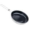 iBasingo 1500ml Titanium Non-stick Frying Pan with Folding Handle 22cm / 8.67" Outdoor Camping Skillet Ultralight Cookware Small Griddles Backpacking Cooking Kit Good for Fired Egg Steak Ti2070C view 1