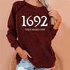 1692 They Missed One Sweatshirt Shirt 1692 They Missed One Shirt Long Sleeve Halloween Crewneck Sweatshirt 1692 They Missed One Shirt Vintage Funny 1692 They Missed One Womens Red view 2