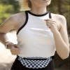 Fanny Pack,Dark Blue and White Plaid Gingham Buffalo Check Adjustable Belt Strap Running Pack for Sports Exercise Walking Hiking Travel 14"x5" view 3