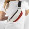 Fanny Pack,Christmas Red Geometric Pattern Stripe Waist Packs with Adjustable Belt,Casual Bag Bum Bags for Travel Sports Running 14"x5" view 4