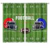 American Football Sports Games Curtains,Abstract Rugby Ball Helmet Design Window Treatments Thermal Insulated Rod Pocket Blackout Curtains for Bedroom 2 Panels 63" L x 36" W view 1