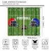 American Football Sports Games Curtains,Abstract Rugby Ball Helmet Design Window Treatments Thermal Insulated Rod Pocket Blackout Curtains for Bedroom 2 Panels 63" L x 36" W view 2
