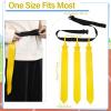 Hungdao 12 Pcs 10/12 Players Flag Football Belts and Flags Adjustable Football Belts for Kids Teens Adults Team Training Sport Event (Yellow) view 2