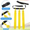 Hungdao 12 Pcs 10/12 Players Flag Football Belts and Flags Adjustable Football Belts for Kids Teens Adults Team Training Sport Event (Yellow) view 3