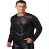 Zaldita Men's Shiny Sequins Jazz Hip Hop Club Dancewear Sparkly Shirts Tops Halloween Christmas Outfits Black Small view 2