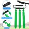 Hungdao 10/12 Players Adjustable Flag Football Belts Set,Yellow, Green view 3