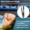 FishTrip Circle Hooks Saltwater for Catfish - 25pcs Offset 3X Strong Fishing Hook Wide Gap for Live Bait,Size 4/0 view 4