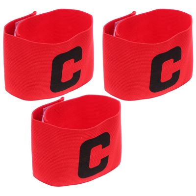Toddmomy Captain Armbands for Soccer 3-Pack Wear-Resistant Nylon Adjustable Football Bands Portable Team Sports Accessory