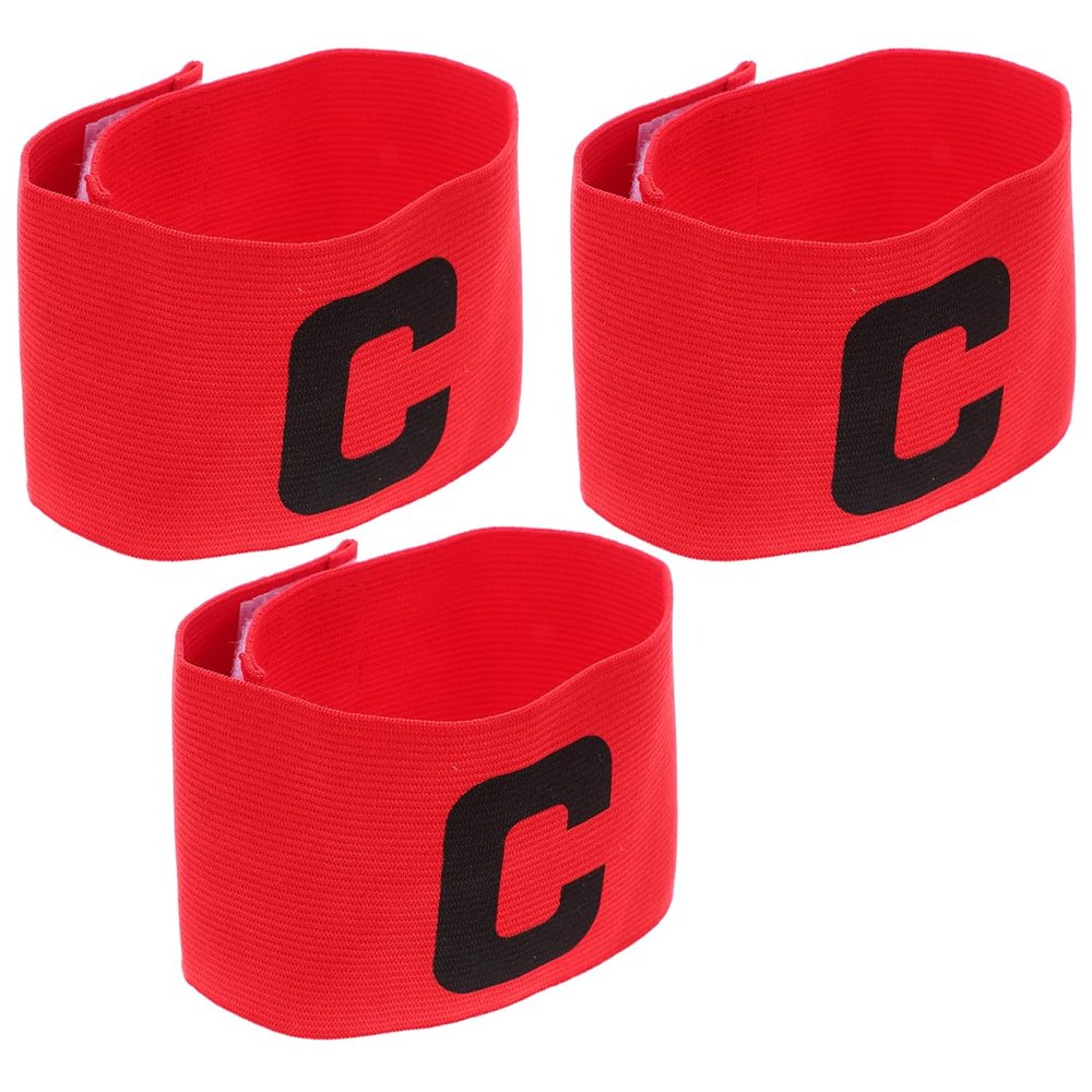 Toddmomy Captain Armbands for Soccer 3-Pack Wear-Resistant Nylon Adjustable Football Bands Portable Team Sports Accessory