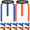 Hungdao 12 Pcs 10/12 Players Flag Football Belts and Flags Adjustable Football Belts for Kids Teens Adults Team Training Sport Event (Blue,Orange) view 1