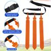 Hungdao 12 Pcs 10/12 Players Flag Football Belts and Flags Adjustable Football Belts for Kids Teens Adults Team Training Sport Event (Blue,Orange) view 4