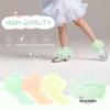 Durio Girls Ruffle Socks Toddler Baby Girl Socks With Big Double Lace Ruffle Colorful Frilly Dress Socks for Toddler Girls Kids Yellow&Orange&Green 2-4T 3 Pairs view 4