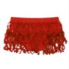 JEATHA Girls Sequin Latin Jazz Dance Costume Sleeveless Halter Neck Crop Top with Tassels Fringed Skirt Bottom Red Bottom 16 Years view 4