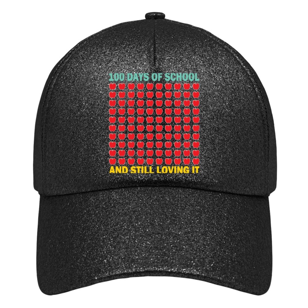 Cowboy hat Men Apple 100 Days of School and Still Loving it Hiking hat mesh hat Gifts for Women Hiking Hat
