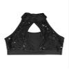 JEATHA Girls Sequin Latin Jazz Dance Costume Sleeveless Halter Neck Crop Top with Tassels Fringed Skirt Bottom Black Top 12 Years view 3