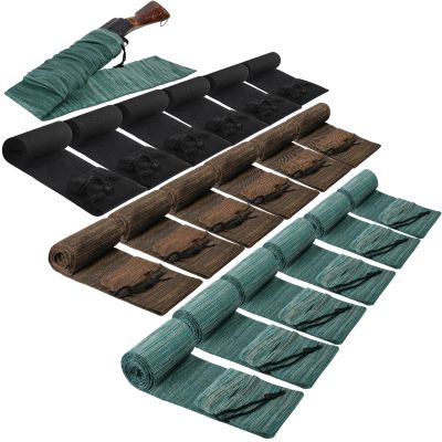 Treela 18 Pieces 54 Inch Silicone Gun Socks Anti Rust Thick Gun Sleeve Waterproof Fabric Knit Rifles Case with Drawstring Closure Storage Bulk Pack for Tactical Accessories(Dark Green, Brown, Black)