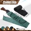 Treela 18 Pieces 54 Inch Silicone Gun Socks Anti Rust Thick Gun Sleeve Waterproof Fabric Knit Rifles Case with Drawstring Closure Storage Bulk Pack for Tactical Accessories(Dark Green, Brown, Black) view 2