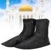 1Pair Muslim Leather Socks, Unisex Socks Zips Stockings, Islamic Thermal Prayer Winter Socks with Fleece Lined Sizes 35 to 45 (35-black) view 3