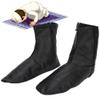 1Pair Muslim Leather Socks, Unisex Socks Zips Stockings, Islamic Thermal Prayer Winter Socks with Fleece Lined Sizes 35 to 45 (35-black) view 4